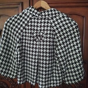 Houndstooth +🎀Bow Blazer-Jacket~ Black & White ▪️◾ Size:S